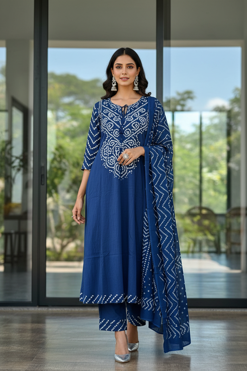 Royal Blue Bandhej