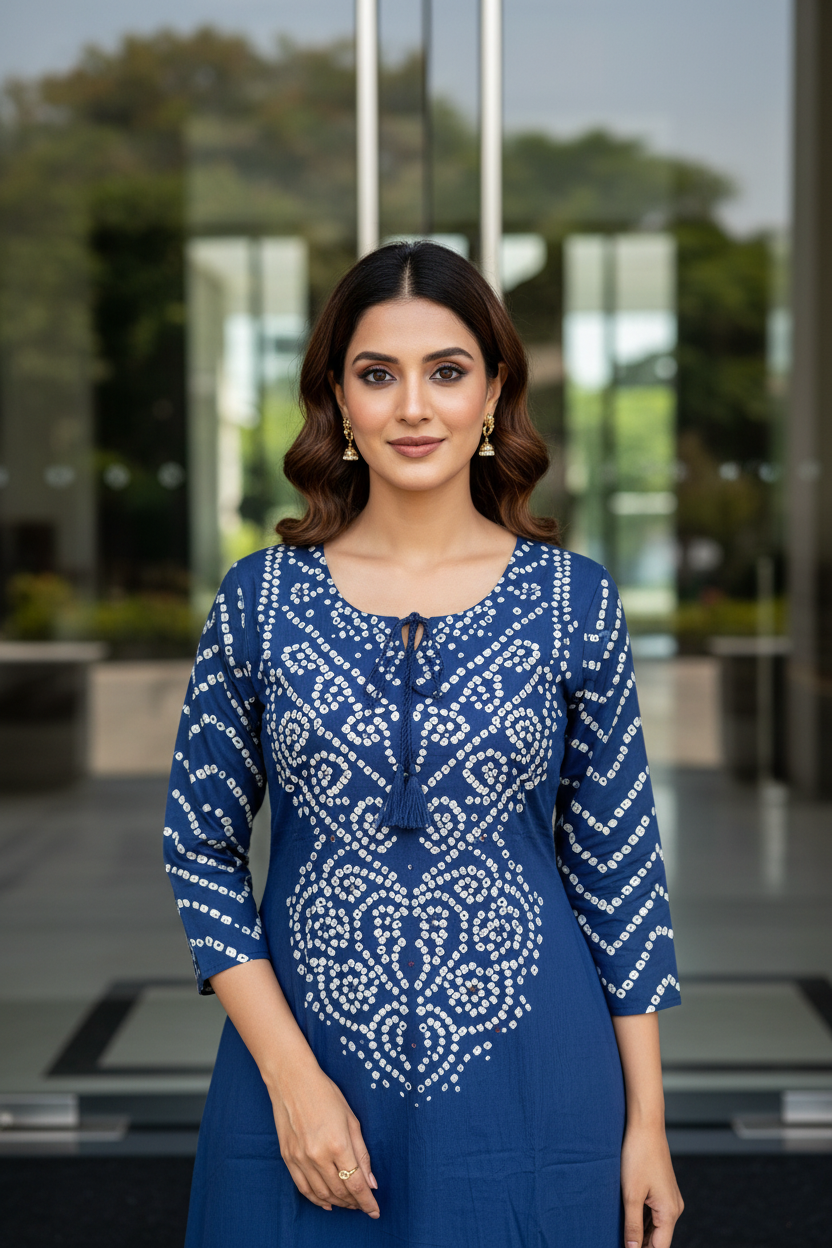Royal Blue Bandhej