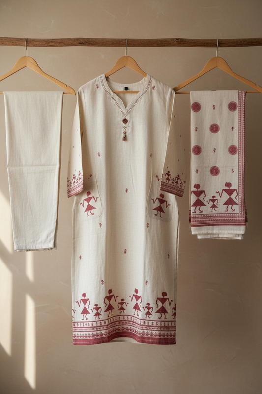 White Varli Straight