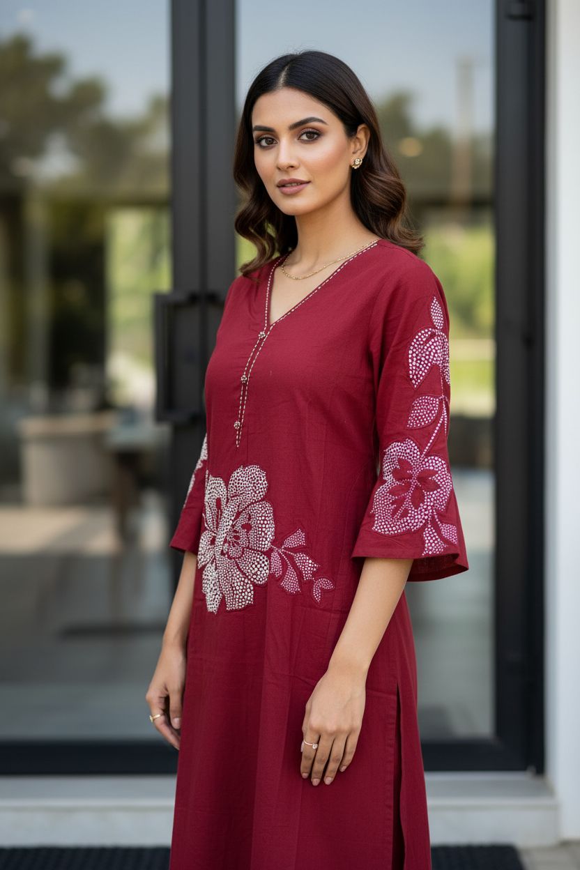 Wine Floral Straight
