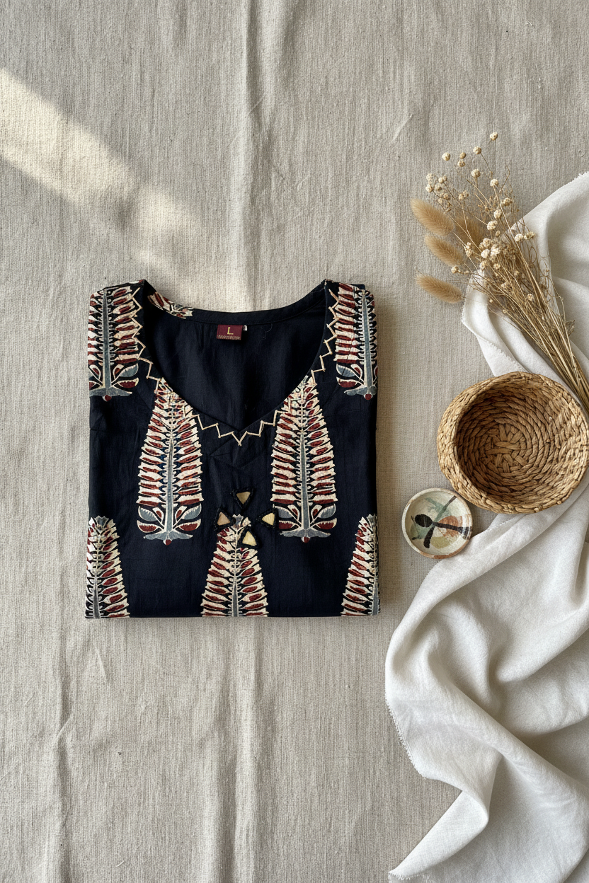 Black Mirror Short Kurta