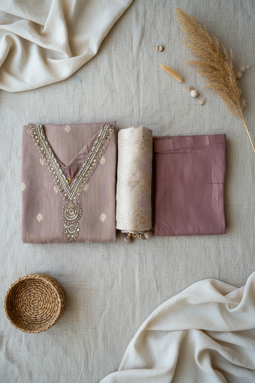 Blush Zari Straight