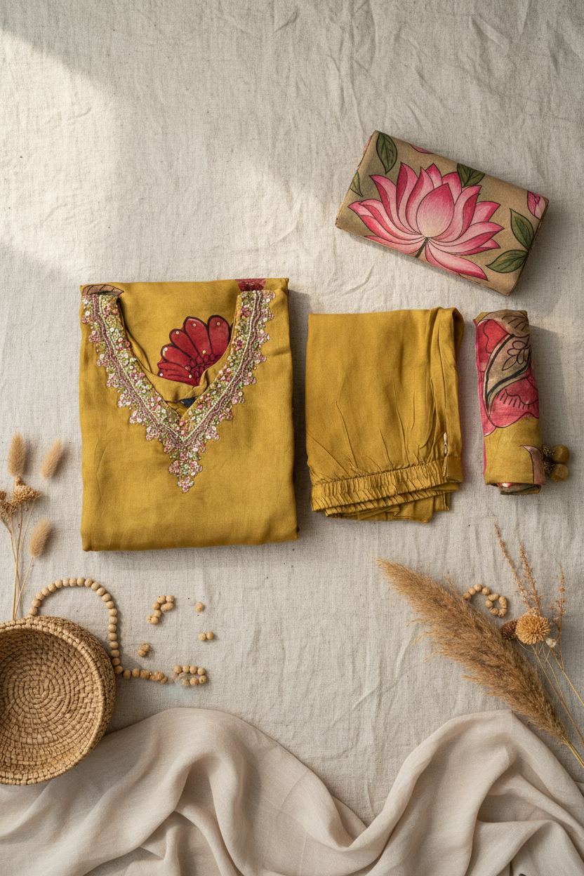Mustard Floral Straight