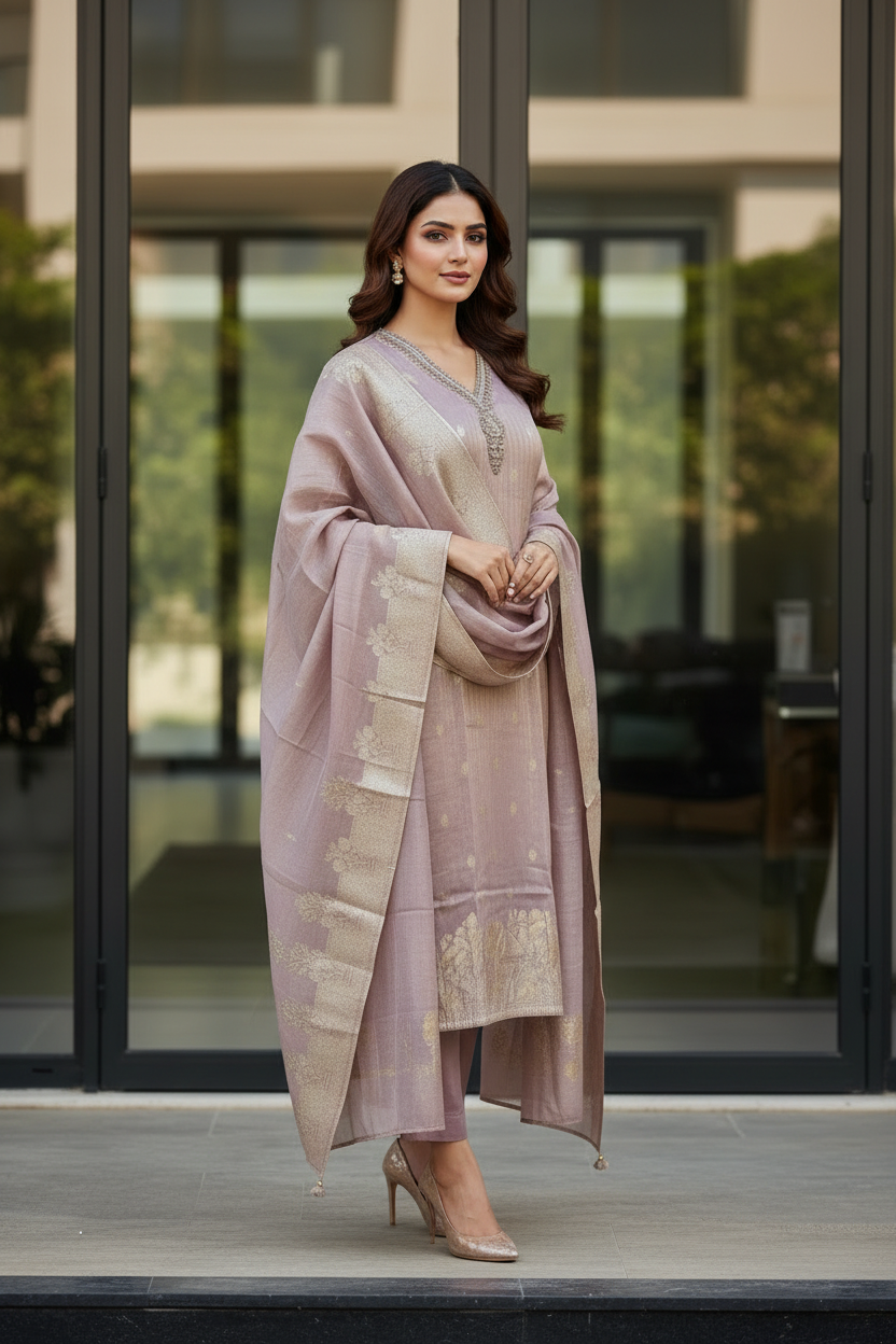 Blush Zari Straight