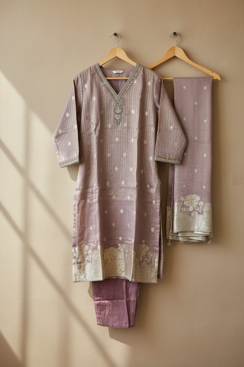 Blush Zari Straight
