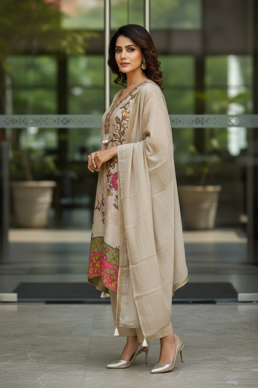 Beige Printed Grace