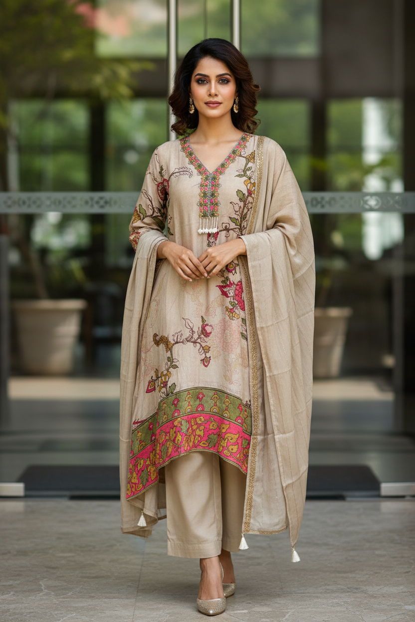 Beige Printed Grace