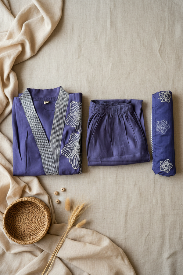 Purple Floral Straight