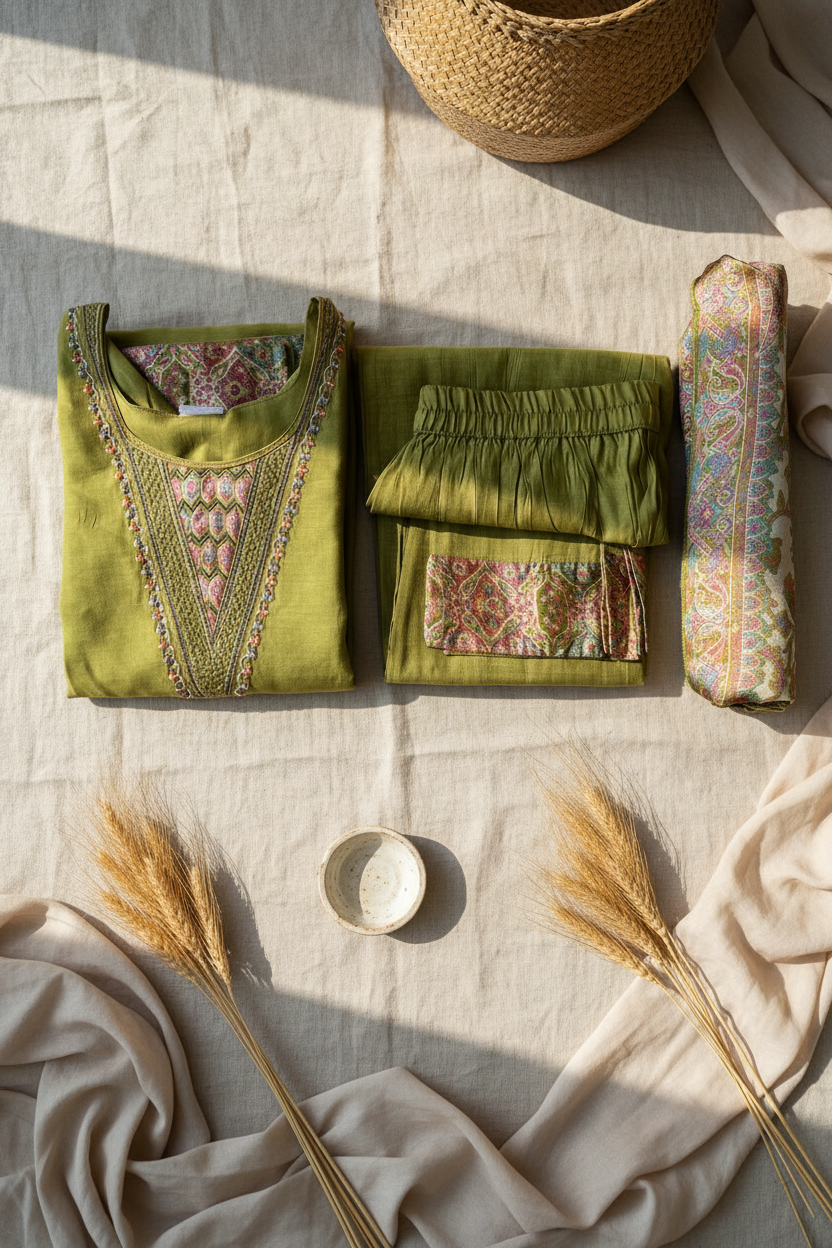 Parrot Silk Set