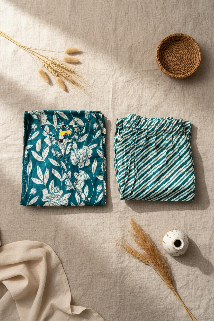 Teal Floral Poise