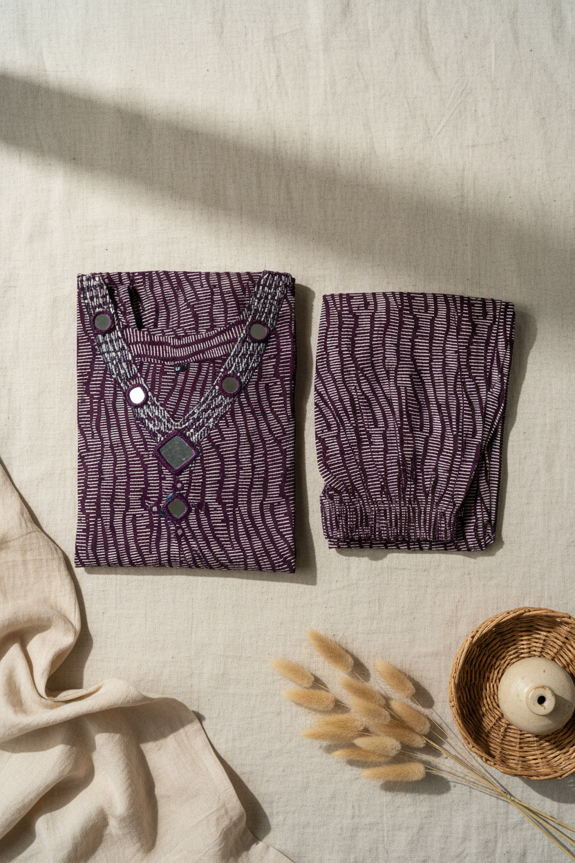 Plum Aline Kurta Set