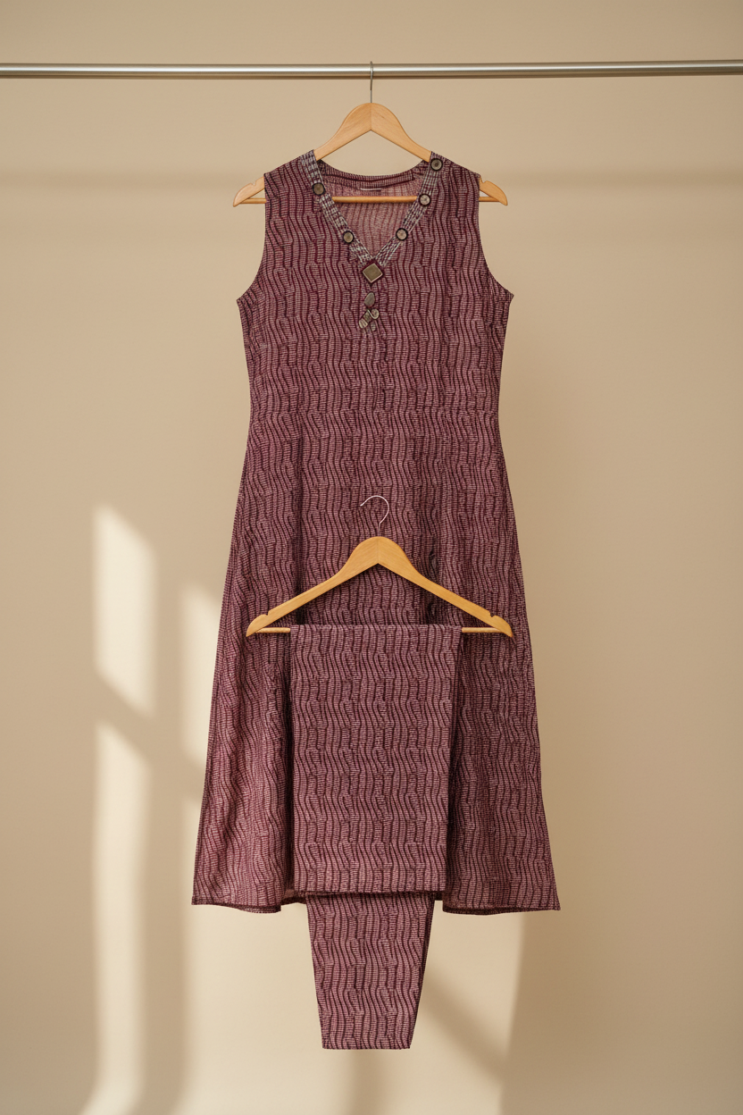 Plum Aline Kurta Set