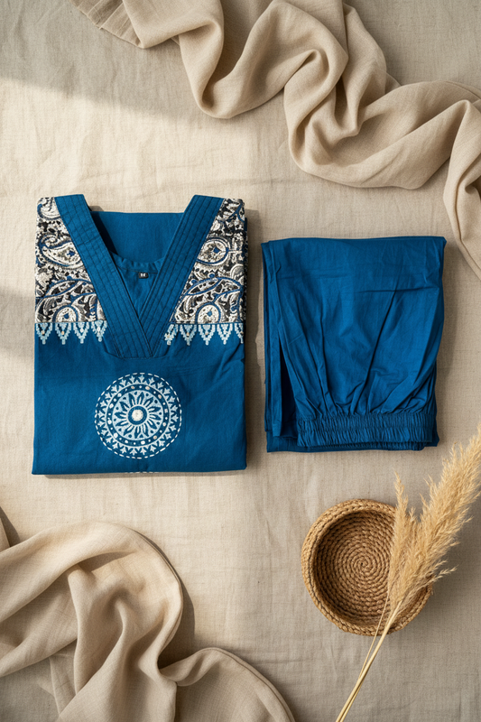 Block Aline Kurta Set