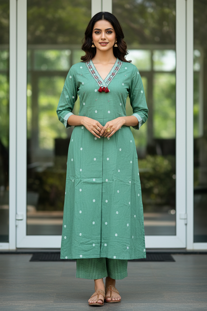 Mint Aline Kurta Set