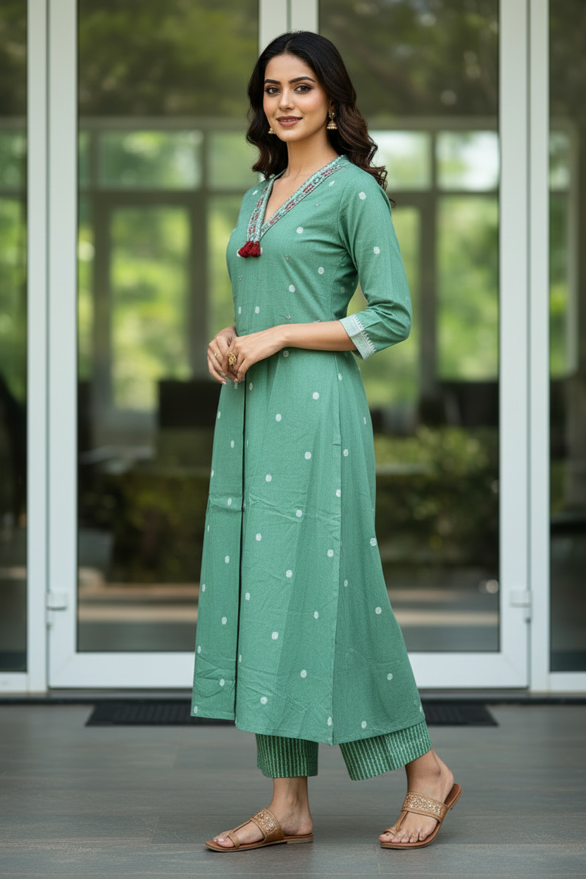 Mint Aline Kurta Set