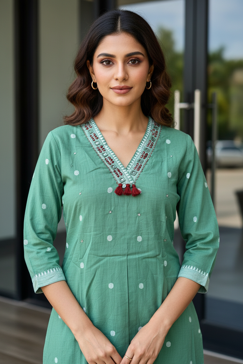 Mint Aline Kurta Set