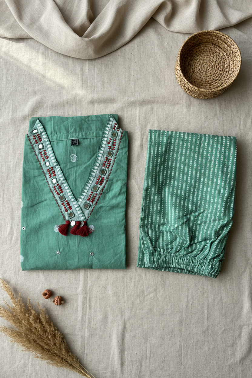 Mint Aline Kurta Set
