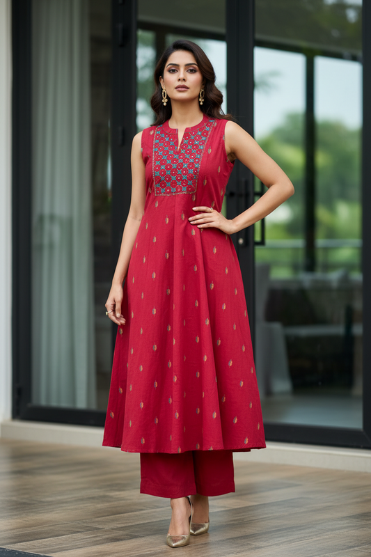 Crimson Aline Kurta Set
