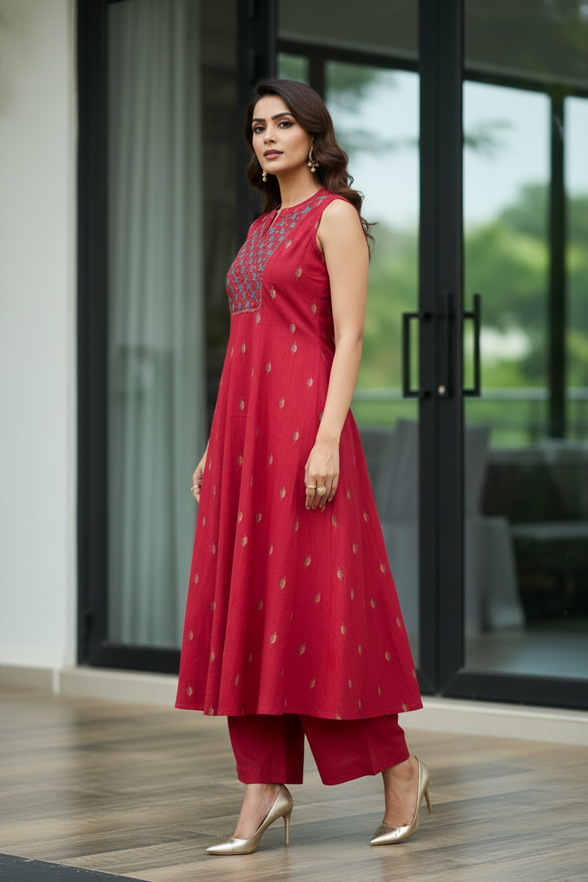 Crimson Aline Kurta Set