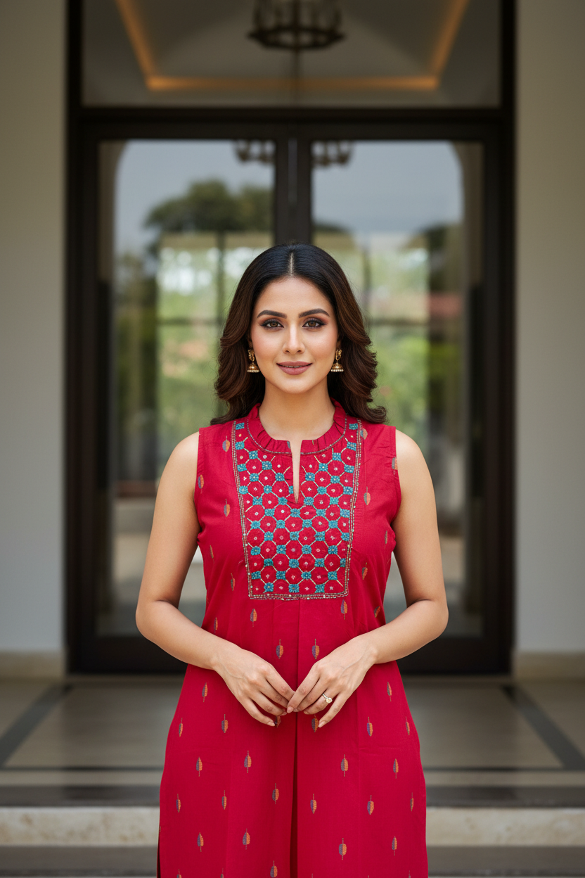 Crimson Aline Kurta Set
