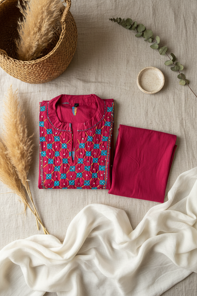 Crimson Aline Kurta Set