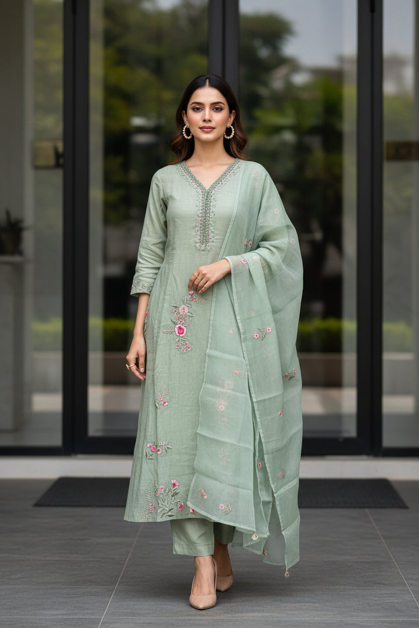 Mint Gulabo Flared