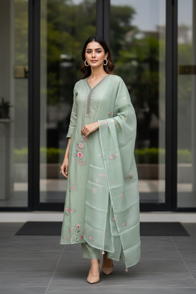 Mint Gulabo Flared