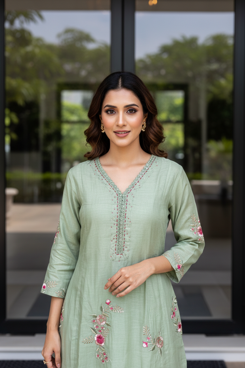 Mint Gulabo Flared