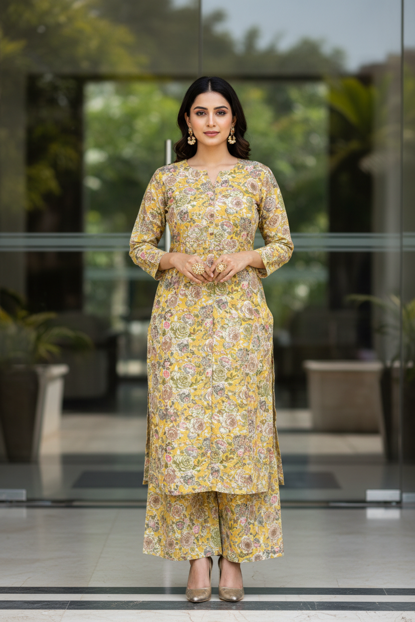 Pastel Floral Kurta