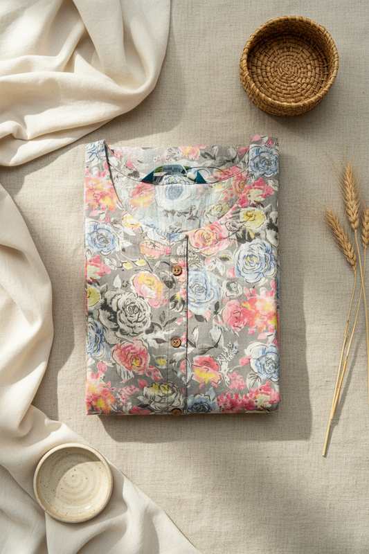 Pastel Motif Kurta