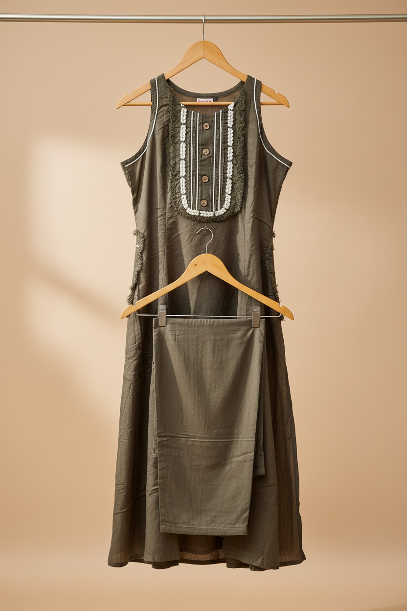 Olive Panel Sleeveless