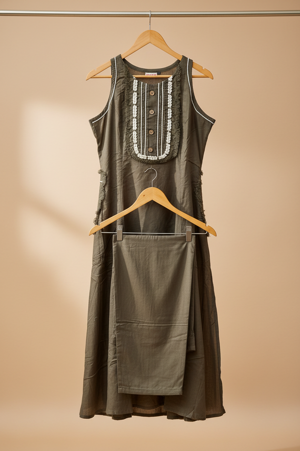 Olive Panel Sleeveless