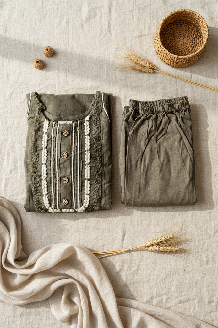 Olive Panel Sleeveless