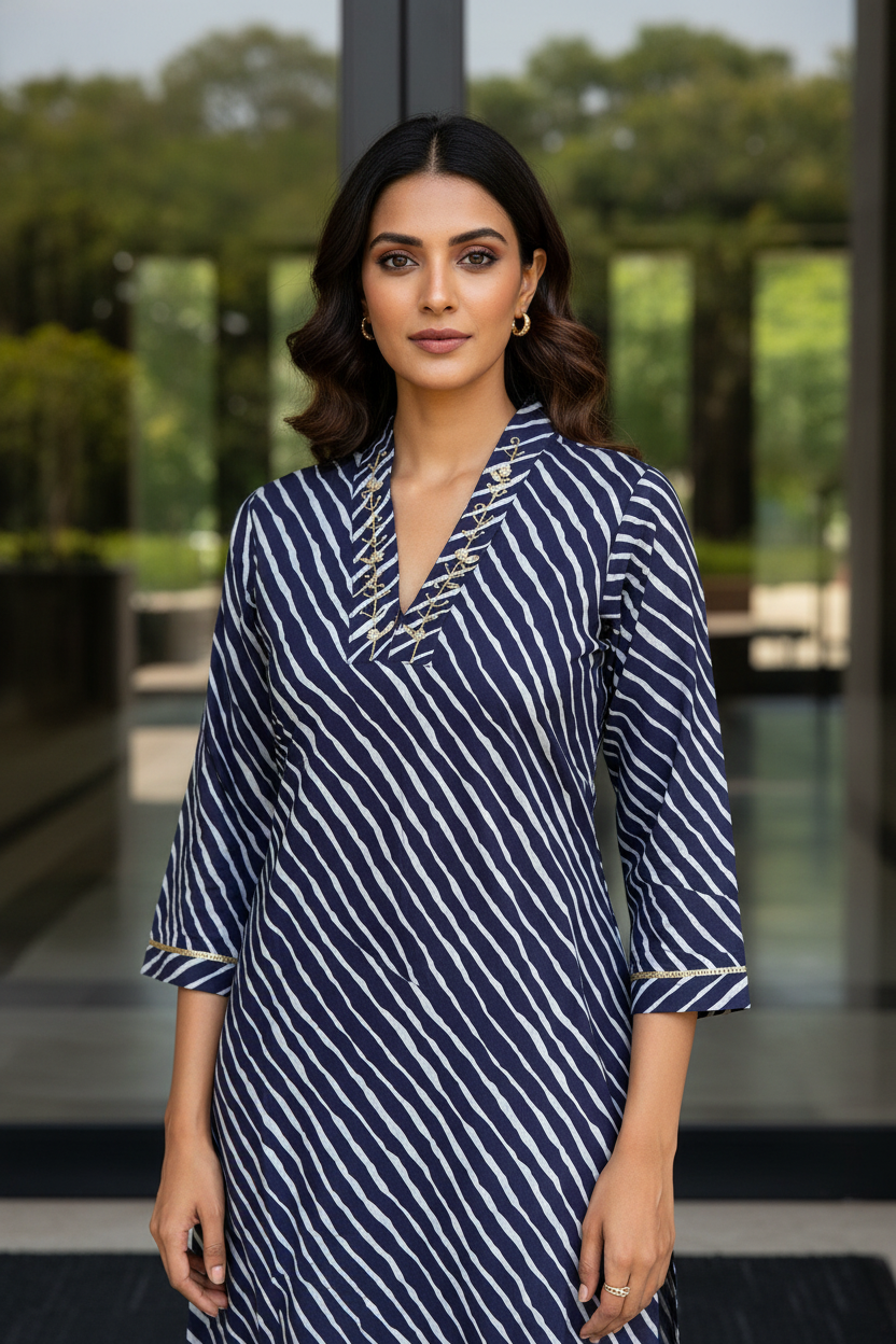 Indigo Stripe Poise