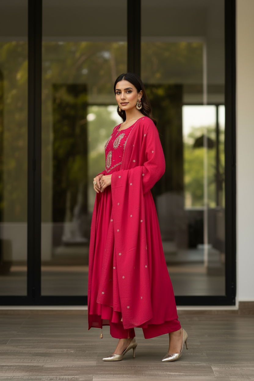 Rani Pink Flared Set