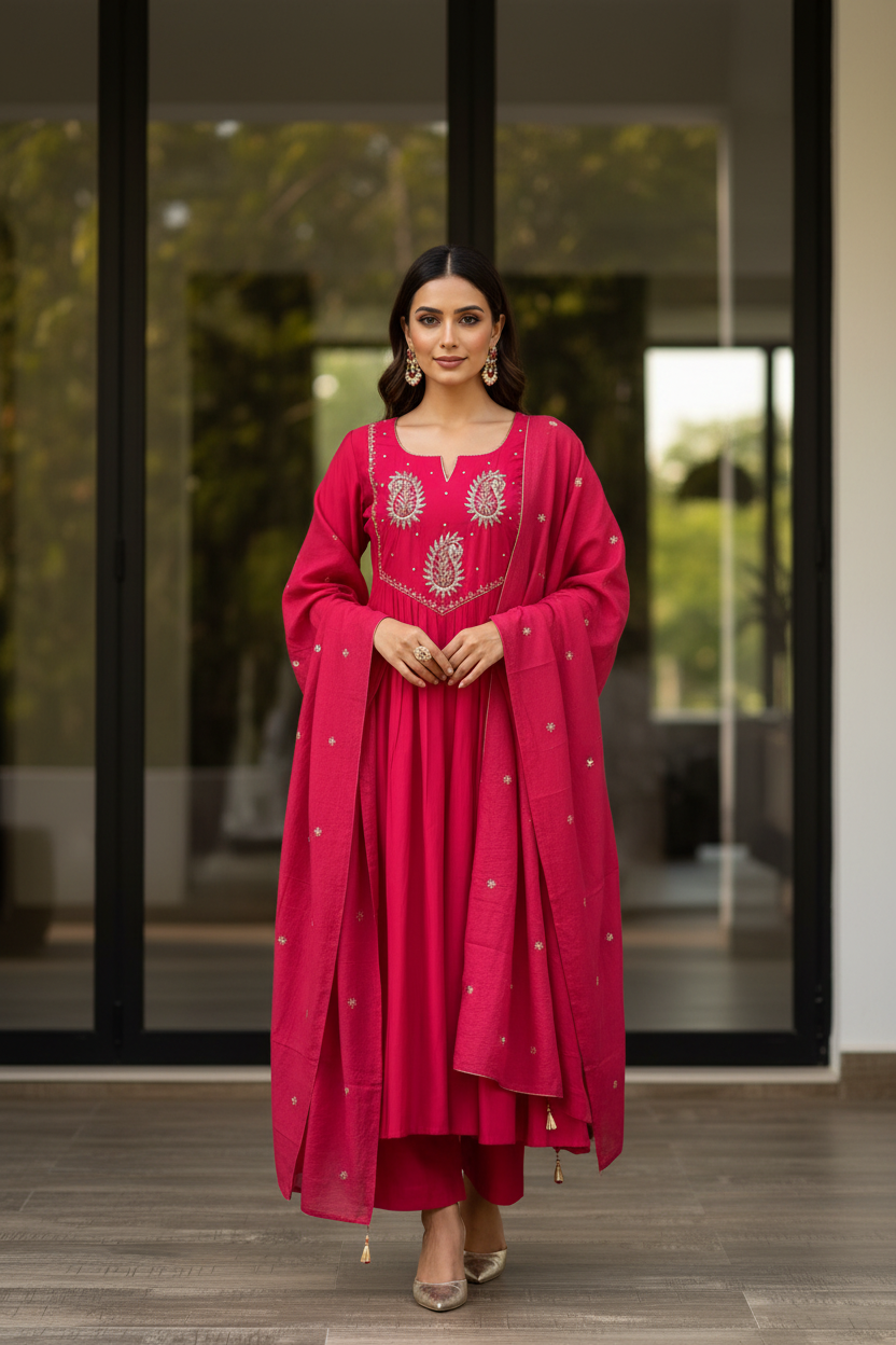 Rani Pink Flared Set
