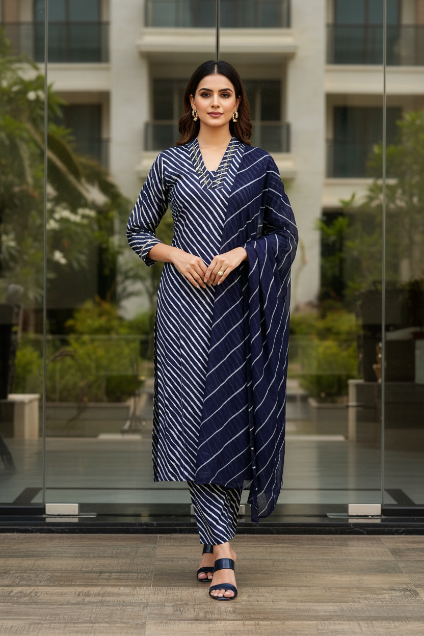 Indigo Stripe Poise