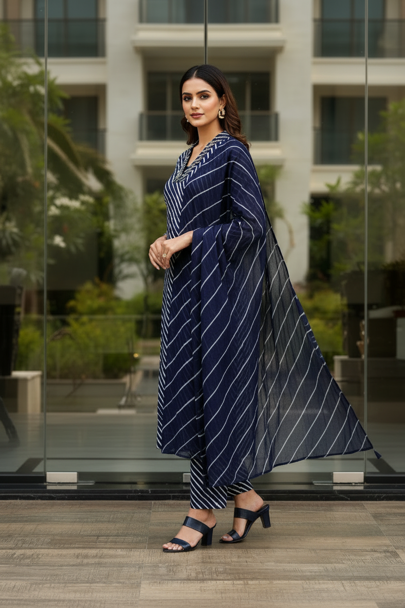 Indigo Stripe Poise