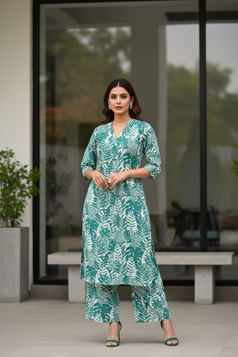 Teal Leaf A-line