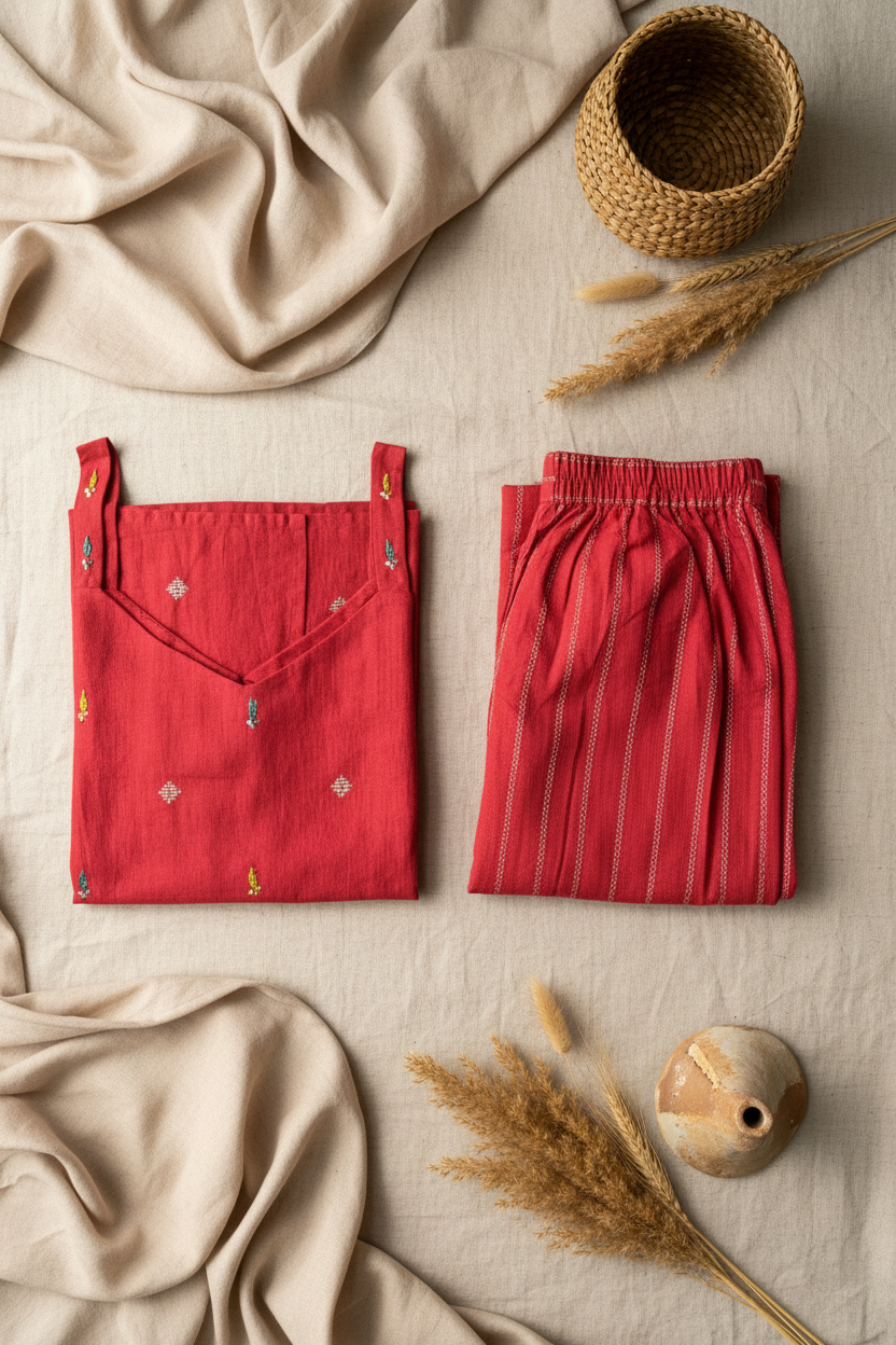 Rust Sleeveless Straight
